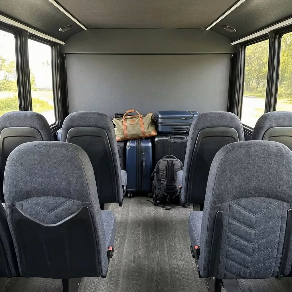 wildomar 25 passenger minibus luggage area