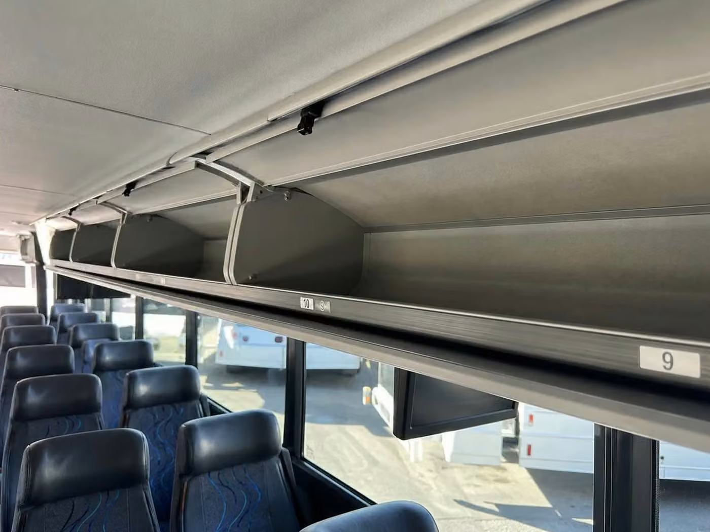 wildomar 25 passenger minibus overhead storage