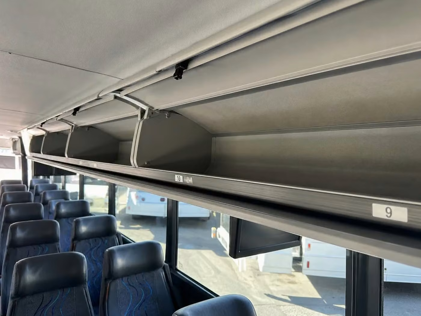 wildomar 35 passenger minibus overhead storage
