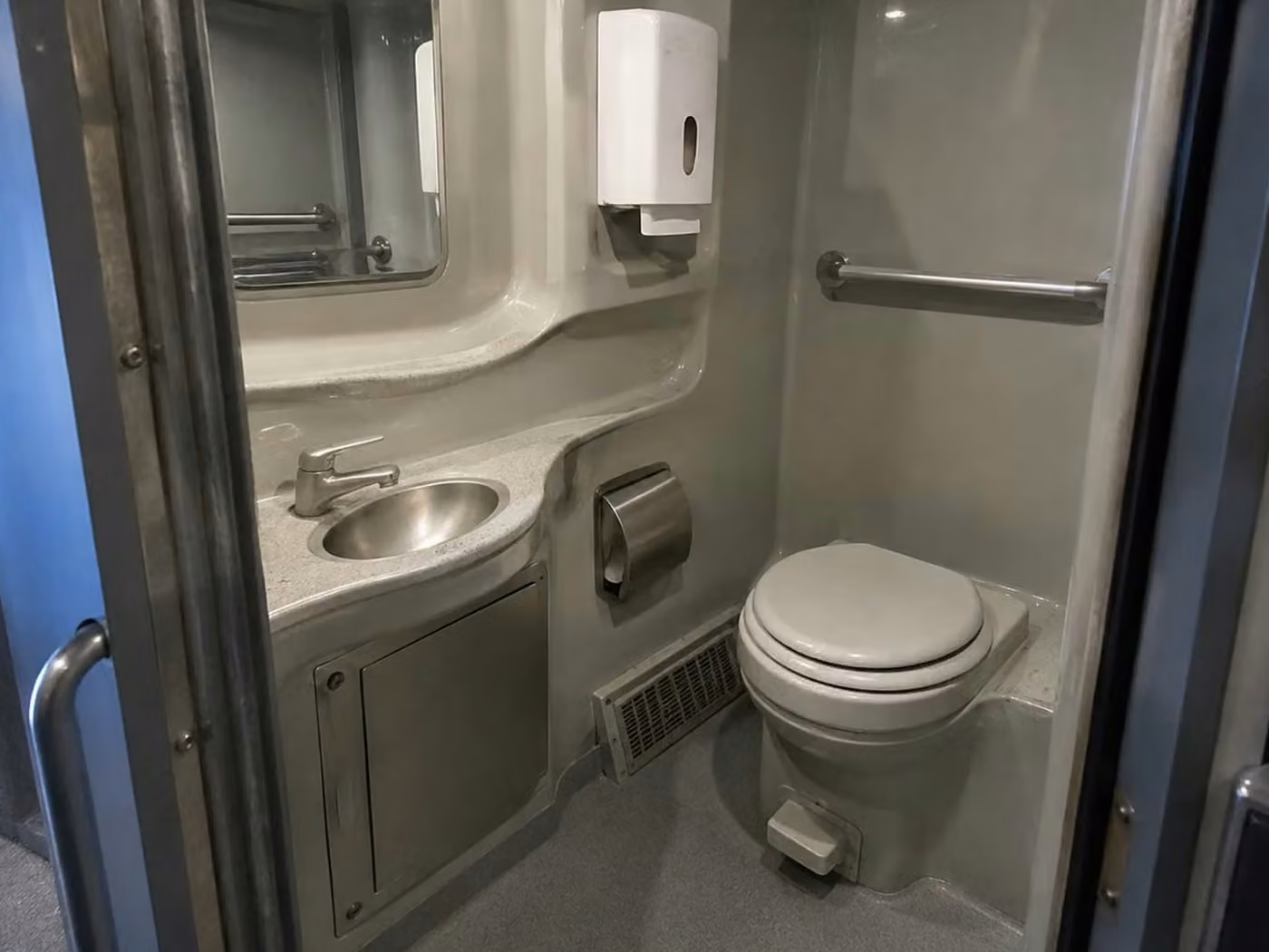 wildomar 56 passenger charter bus onboard restroom