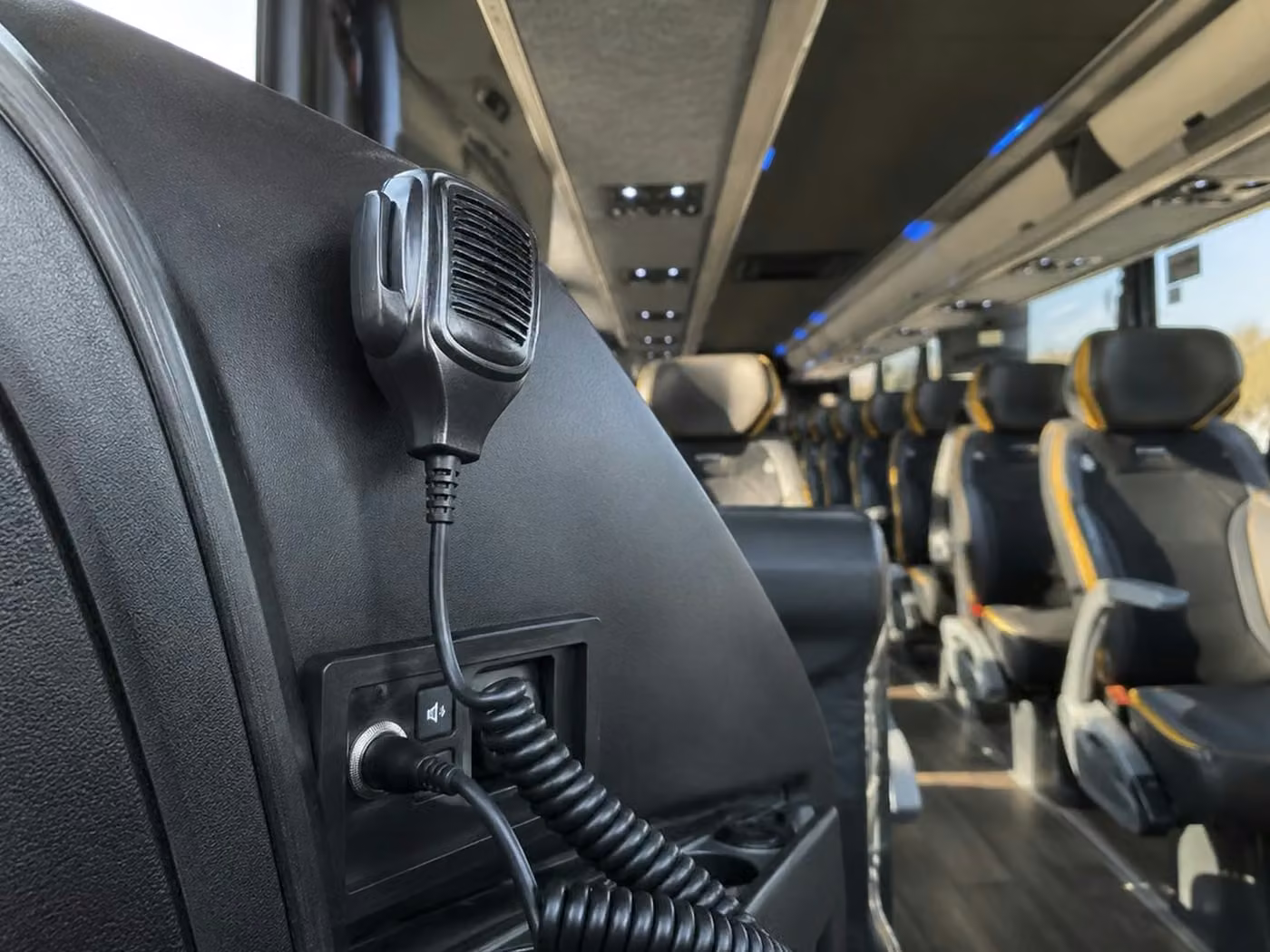 wildomar 56 passenger charter bus pa system