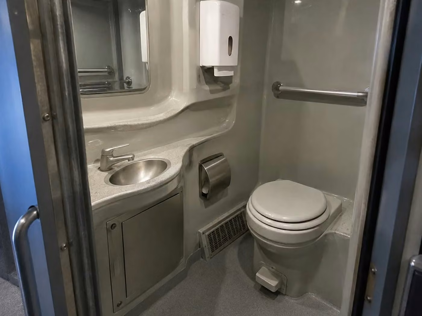 wildomar charter bus onboard restroom
