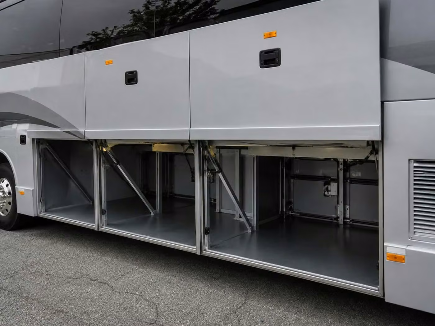 wildomar charter bus under bus storage